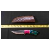 Straight Back Knife With Sheath