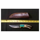 Straight Back Knife With Sheath
