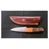 Drop Point Knife With Sheath