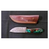 Drop Point Knife With Sheath