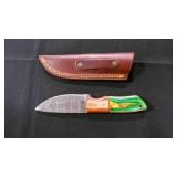 Drop Point Knife With Sheath