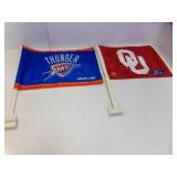 2 Promo Banner Car Window Flags - OKC Thunder &