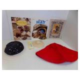 3 Hat Making Craft Books & 4 Hats
