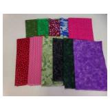 11 Small Pieces of Cotton Fabric