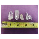 LOT of 6 Healing Crystals & Decorated Turkey Wing