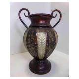 Two Tone Metal Vase Roman or Greek Inspired Theme