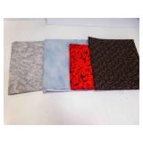 4 Pieces of Cotton Fabric SEE PICS for Size