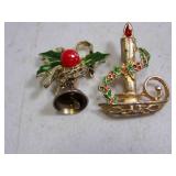 2 Christmas Brooches