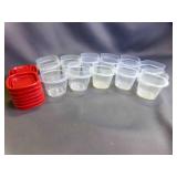 11 Tiny Rubbermaid Snack Cups w/Lids