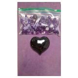 Purple Jewelry Making Beads & Metal Heart Scarf