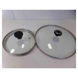 2 Glass Lids for Pots & Pans Farberware & T-fal
