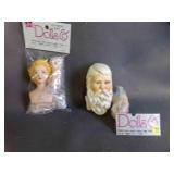 Porcelain Lady Head Hands & Legs for Doll Making &