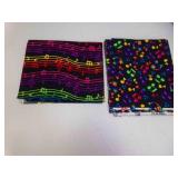 2 1-Yard Pieces Cotton Colorful Musical Notes