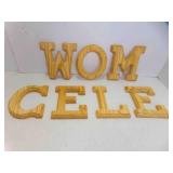 7 Raw Wood Home Dï¿½cor Art Craft Letters