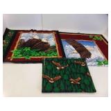 Eagle Fabric Wall Hanging - Pair of Pillow Fronts