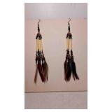 Hand Made Native American Style Feather & Beaded