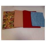 3 1-Yard Pieces of Cotton Fabric - Blue Piece is