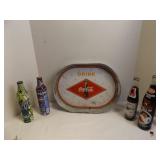 Coca-Cola Serving Tray, Vintage Mt Dew Bottles