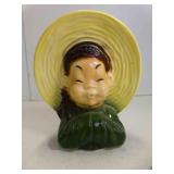 Vintage Royal Copley Asian Girl Wall Pocket