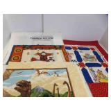 3 Cotton Fabric Wall Quilts