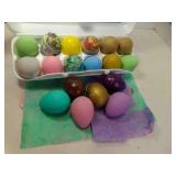 18 Decorated Paper Mache Easter Eggs