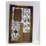 23" X 36" Metal Scroll Work Wall Hanger - USED