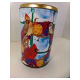 Cylindrical Tin with Bright Bird Motif