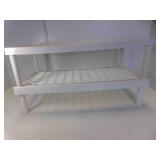 2 Plastic Stackable Shelves for Shoes or Light