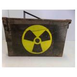 Vintage Metal Strong Box Ammo Box w/Radiation