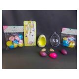 Plastic Cracked Easter Eggs NEW & Paper Mache Egg