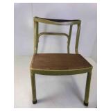 Vintage Metal Step Stool w/Rubber Tread Steps