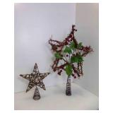 2 Christmas Star Tree Toppers