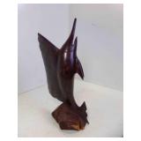 Vintage Hand Carved Ironwood Sculpture Swordfish