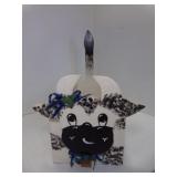 Hand Made Hand Painted Wooden Rectangle Cow