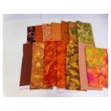 14 Fat Quarter Pieces of Cotton Fabric