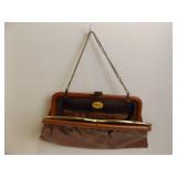 1960 Leather Clutch Handbag By Ande