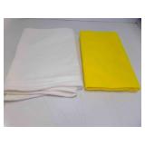 Yellow Fuzzy & Light Weight Polar White Fleece