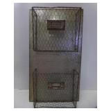 Galvanized Industrial Metal Wall File Pocket