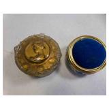 OLD Goofus Glass Powder Jar LID ONLY Base is