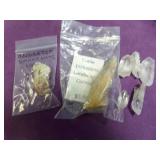 6 Healing Crystals & Decorated Turkey Wing Shell