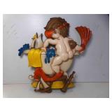 1975 Sexton Cast Metal Wall Hanging Plaque Naked