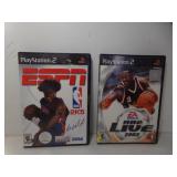 2 Play Station 2 Games  ESPN 2K5 NBA & NBA Live