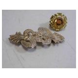 Silver Tone Hair Barrette & Chunky Elastic Bling