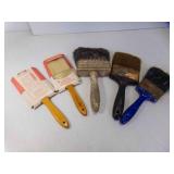 2 NEW 3" Natural Bristle Paint Brushes & 3