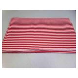 3 Pieces Red & White Striped Cotton Fabric