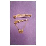 Vintage HICKOK Gold Tone Personalized Initials VCO