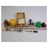 10 Mixed LOT of Smalls - Brass Salt Shaker - Red