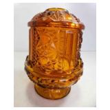 Vintage Indiana Glass Amber Starts & Bars Fairy