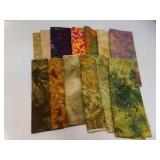 14 Fat Quarter Pieces of Cotton Fabric