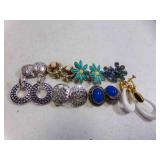 8 Pairs Clip On Earrings